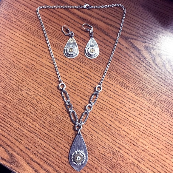 BULLET NECKLACE & EARRINGS BY SURESHOT - Picture 1 of 8